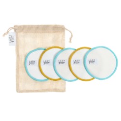 Kit démaquillage Zéro déchet - 5 Disques démaquillants + 1 filet de lavage