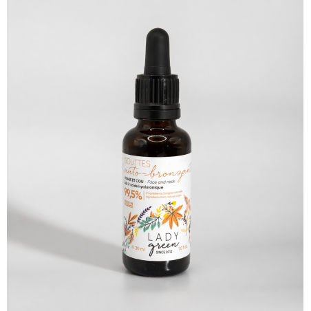 Gouttes auto-bronzantes visage et cou