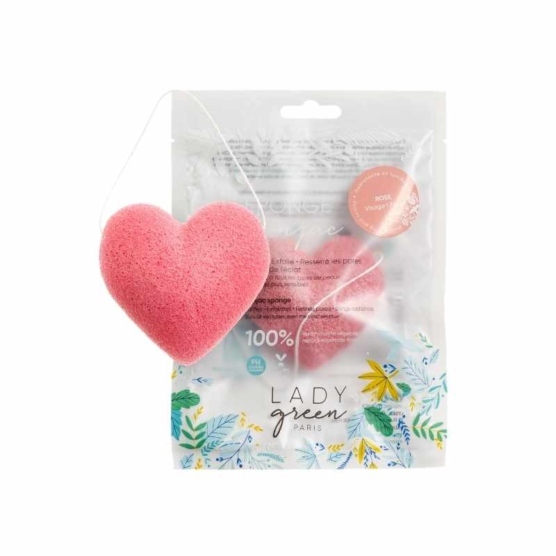 Eponge Konjac 100 % Naturelle Rose - Visage - Lady Green