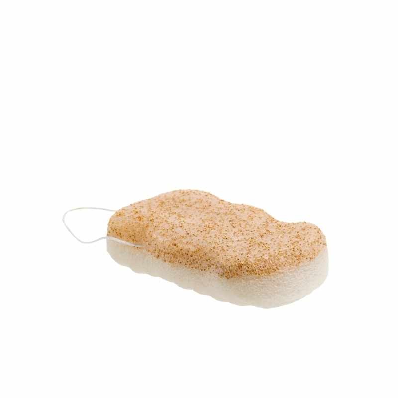 Eponge Konjac 100% Naturelle Éclats de Noix – Corps - Lady Green