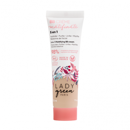 BB Crème Matifiante 5 en 1 Bio - Teinte Très Claire - Lady Green BB Crème Matifiante 5 en 1 Bio - Teinte Très Claire - Lady Green
