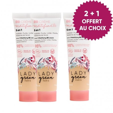 Teint Velours | BB Crème perfectrice 5 en 1 | Claire - Lady Green