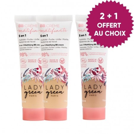 Teint Velours | BB Crème perfectrice 5 en 1 | Claire - Lady Green