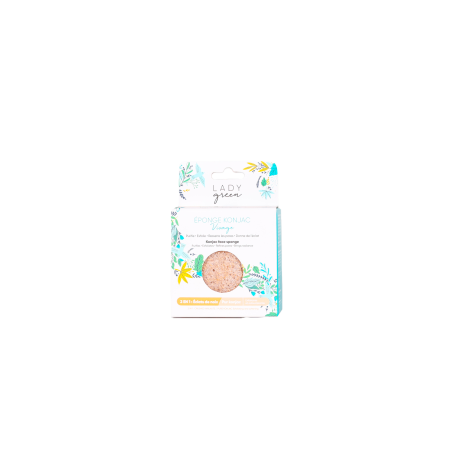 Eponge Konjac 100% Naturelle Éclats de Noix – Visage - Lady Green