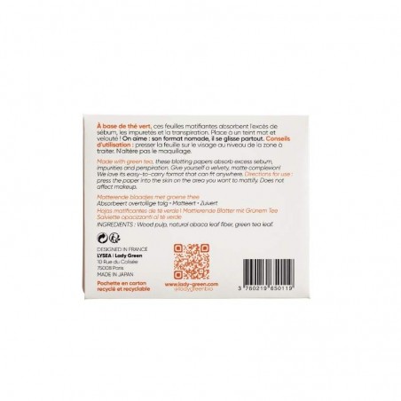 Green tea oil blotting papers