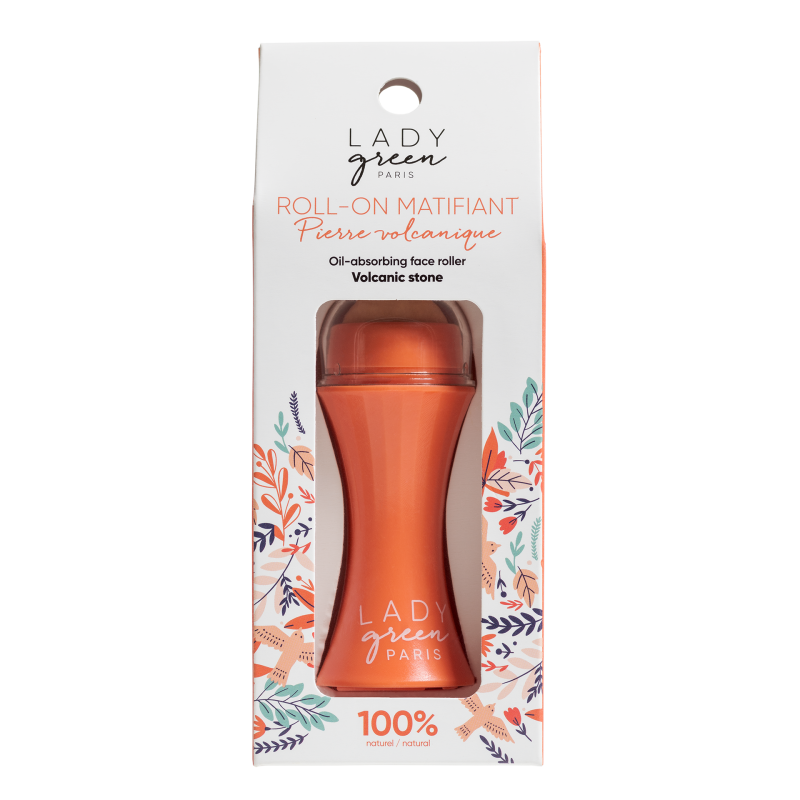 Oil-absorbing face roller - Volcanic Stone